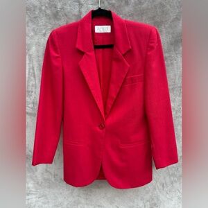 Petite Sophisticate Vibrant Red Blazer, size 2